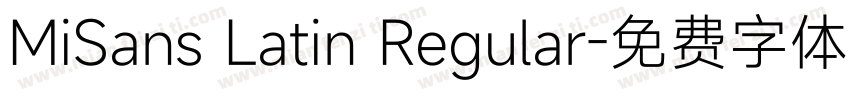 MiSans Latin Regular字体转换